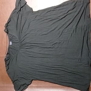 Faded Glory Short Flutter Sleeve Black Knit Top Women's 2X 18W/20W -- NWT